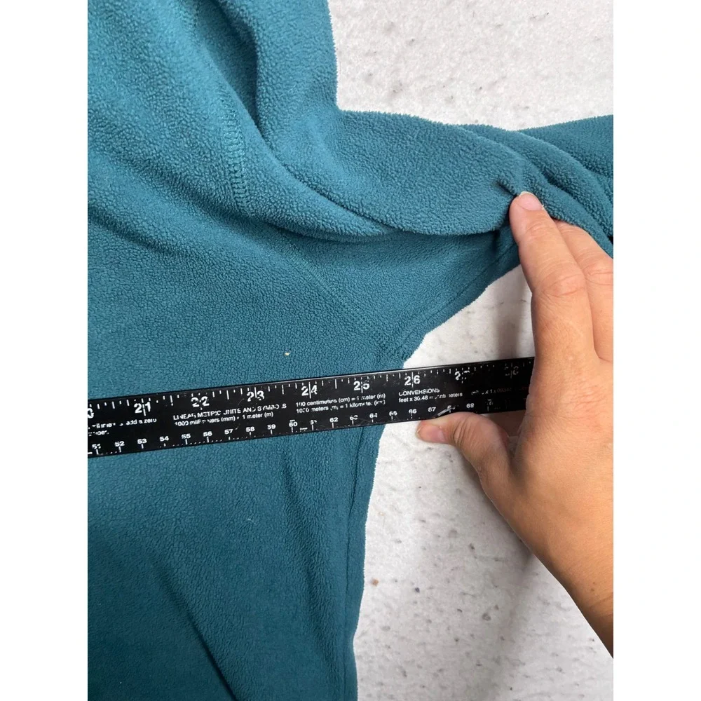 The North Face Mens XL TKA 100 Quarter Zip Fleece Pullover Teal Green Purple